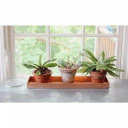 Achla Designs 20 in. Polished Copper Plated Stainless Steel Decorative Long Serving Tray thumbnail 6