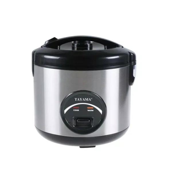 Tayama 10-Cup Stainless Steel Rice Cooker and Food Steamer, 700W