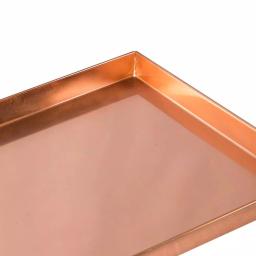 Achla Designs 10.75 in. Square Copper Plated Stainless Steel Decorative Serving Tray thumbnail 6