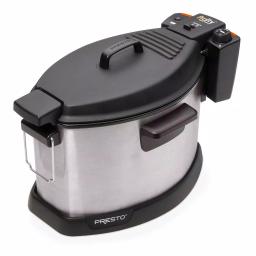 Presto Pro-Fry Electric Rotisserie Turkey Fryer, 1800W Indoor Deep Fryer with Stainless Steel Housing thumbnail 1