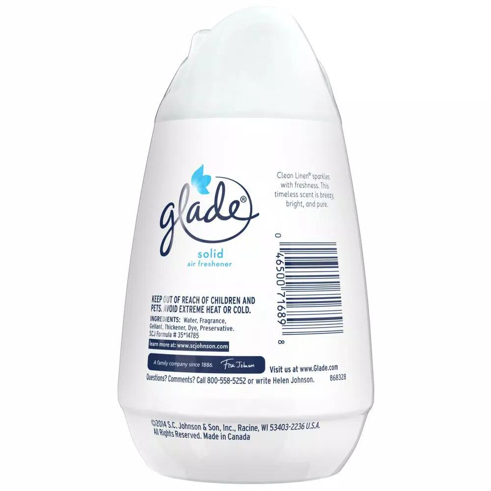 Glade Clean Linen Solid Air Freshener, 6 oz. (Case of 12)