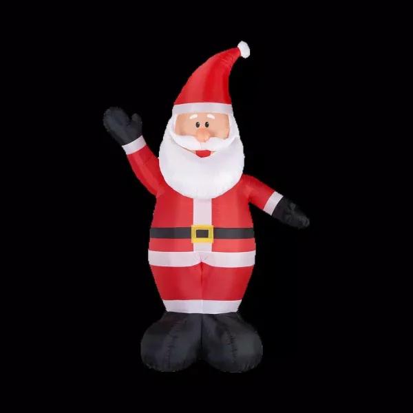 Fraser Hill Farm 12 ft. Traditional Santa Christmas Inflatable, Pre-lit Outdoor Holiday Decoration