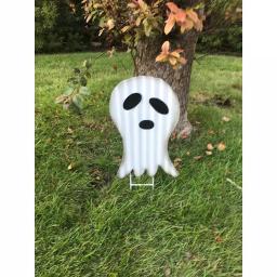 Worth Imports 23 in. Metal Halloween Ghost Yard Stake Decor, Set of 2 thumbnail 3