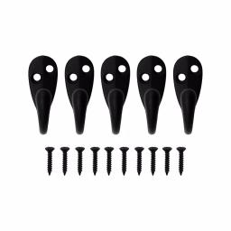 Everbilt Matte Black Single Robe Hook, Light Duty Steel (5-Pack) thumbnail 3