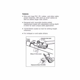 Jonard Tools RCS-25 2.5 in. Ratcheting Cable Slitter for Heavy Duty Cables and Ducts thumbnail 6