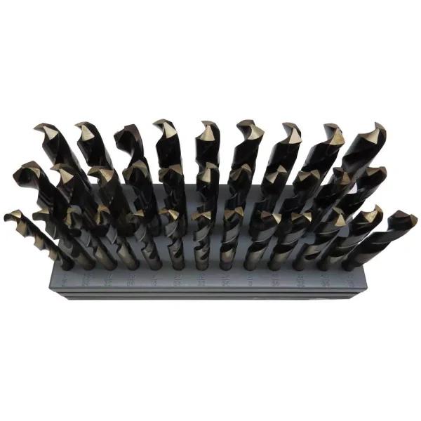 Drill America M42 Cobalt Reduced Shank Drill Bit Set, 33-Piece Metal Case