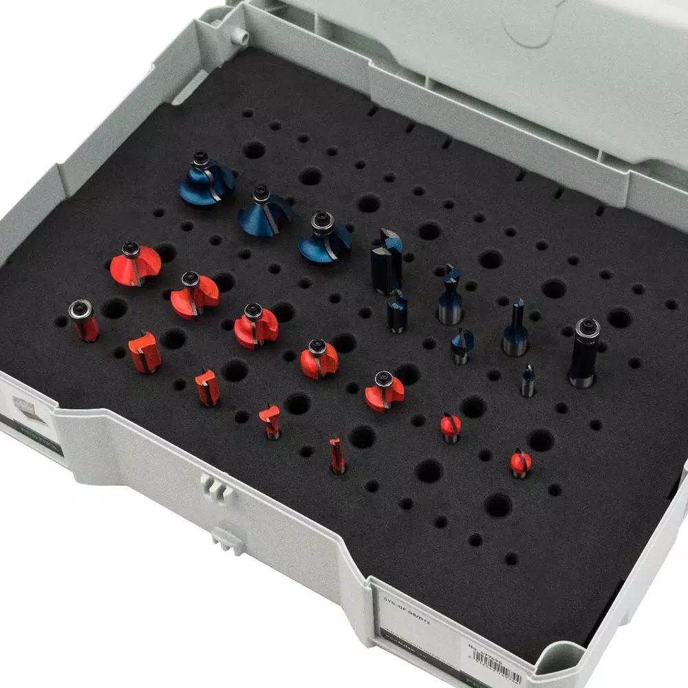 POWERTEC Router Bit Storage Tray for Festool Systainer SYS 1, High Density Foam