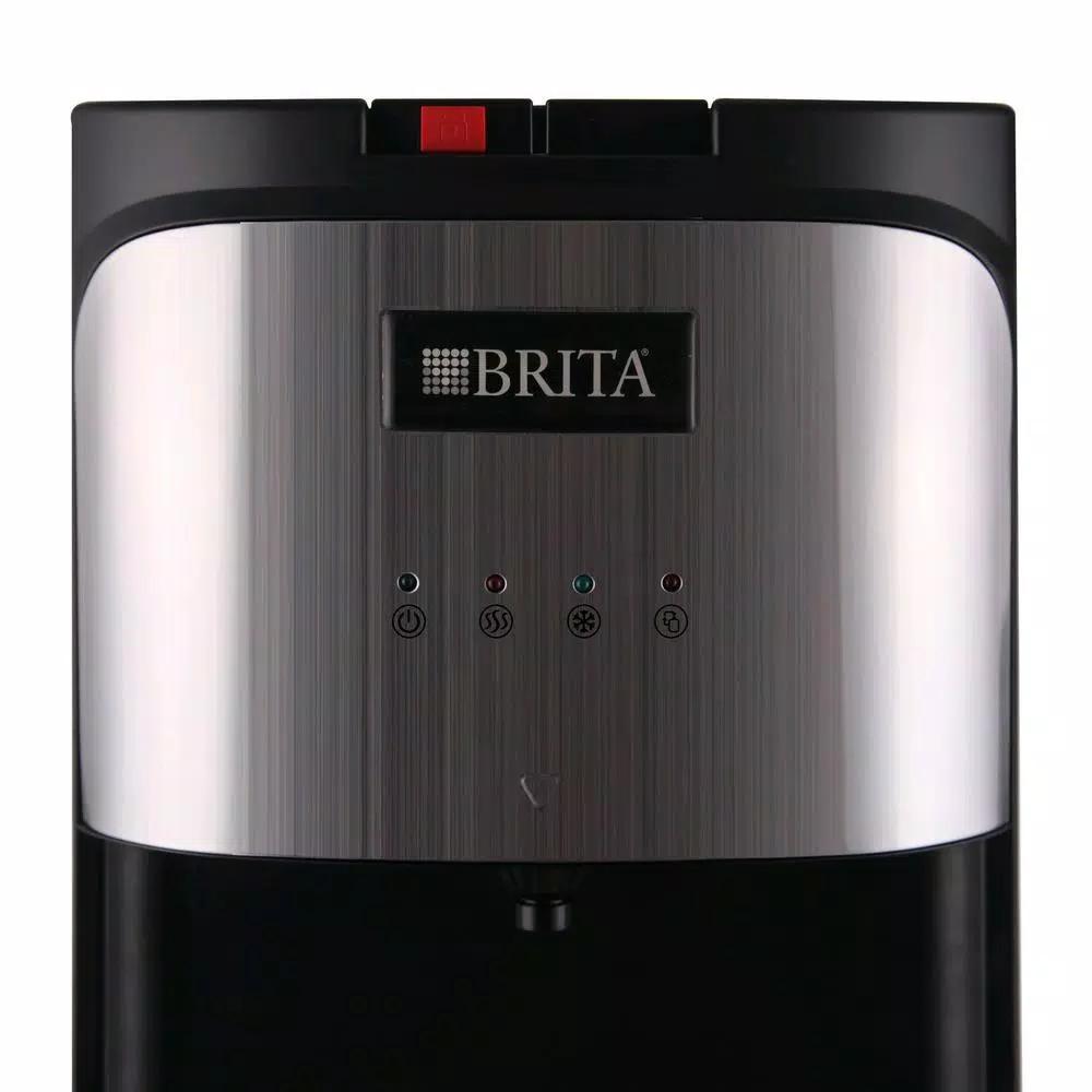 Brita Bottom-Loading Water Cooler with Built-In Filter, Stainless Steel, Hot and Cold