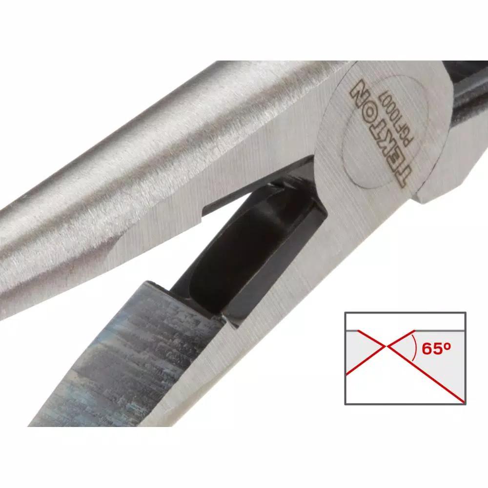 TEKTON 7 in. Long Nose Pliers with Induction-Hardened Side Cutter