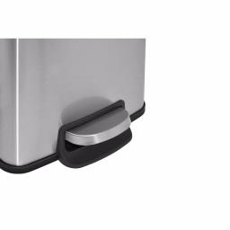 Innovaze Stainless Steel Step-On Trash Can Set - 8 Gal & 1.3 Gal Rectangular Kitchen and Bathroom Bins thumbnail 5
