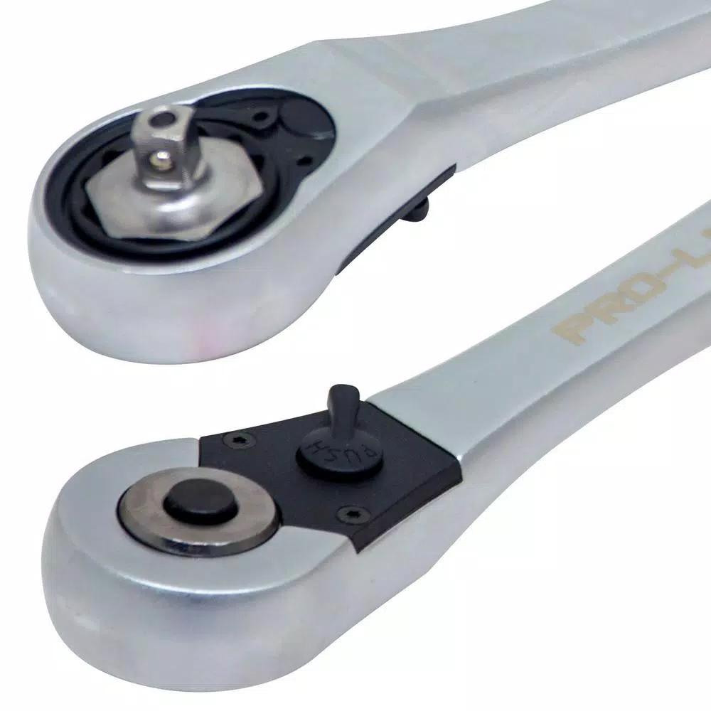 Pro-Lift MPS01001 3-in-1 Go-Through Ratchet Set with 1/4 in., 3/8 in., and 1/2 in. Drive Adaptors