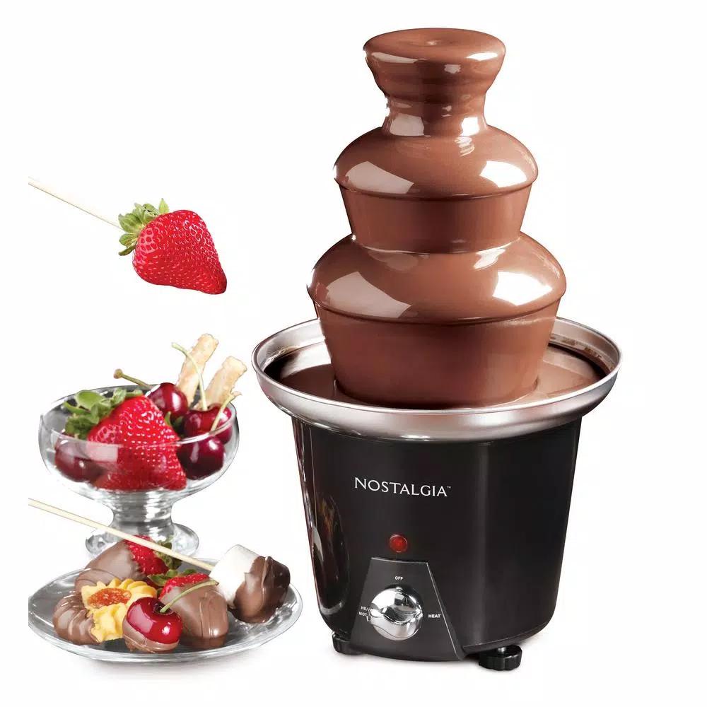 Nostalgia CFF965 3-Tier Chocolate Fountain, 1.5 lb Capacity, Black