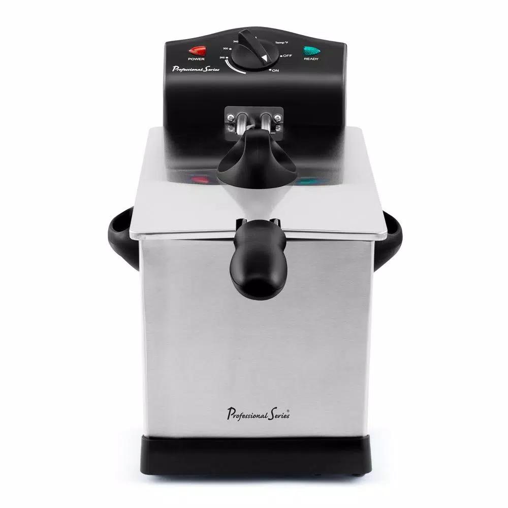 Continental Professional Series 3 QT Stainless Steel Deep Fryer, 1700W Electric