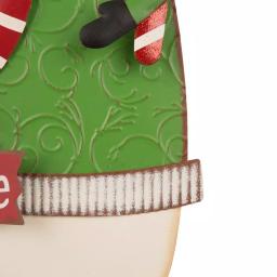 Glitzhome 36 in. Metal Snowman Holiday Decor - 3-in-1 Yard Stake, Standing, or Wall Hanging Decoration thumbnail 5