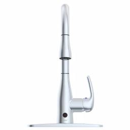 Flow Series Motion Activated Single-Handle Pull-Down Kitchen Faucet, Chrome thumbnail 1