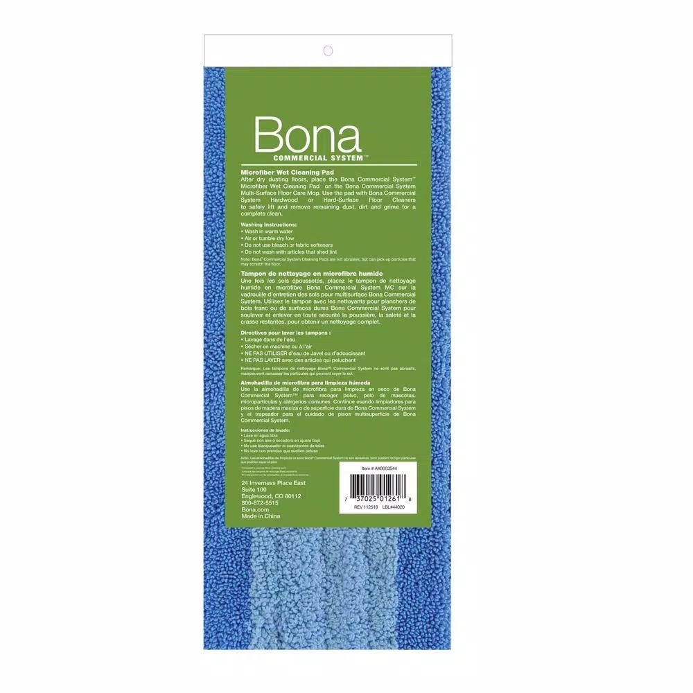 Bona 24 in. Commercial System Microfiber Wet Cleaning Pad