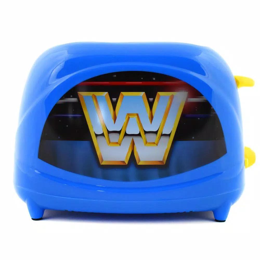 Uncanny Brands WWE Retro Blue Two-Slice Toaster, 600W