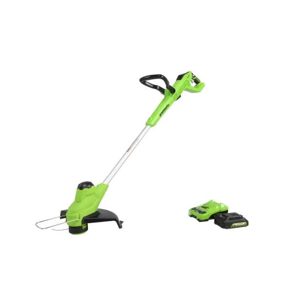 Greenworks 24V Cordless TORQDRIVE String Trimmer with 2.0 Ah Battery and Charger, 11 in. Cutting Path