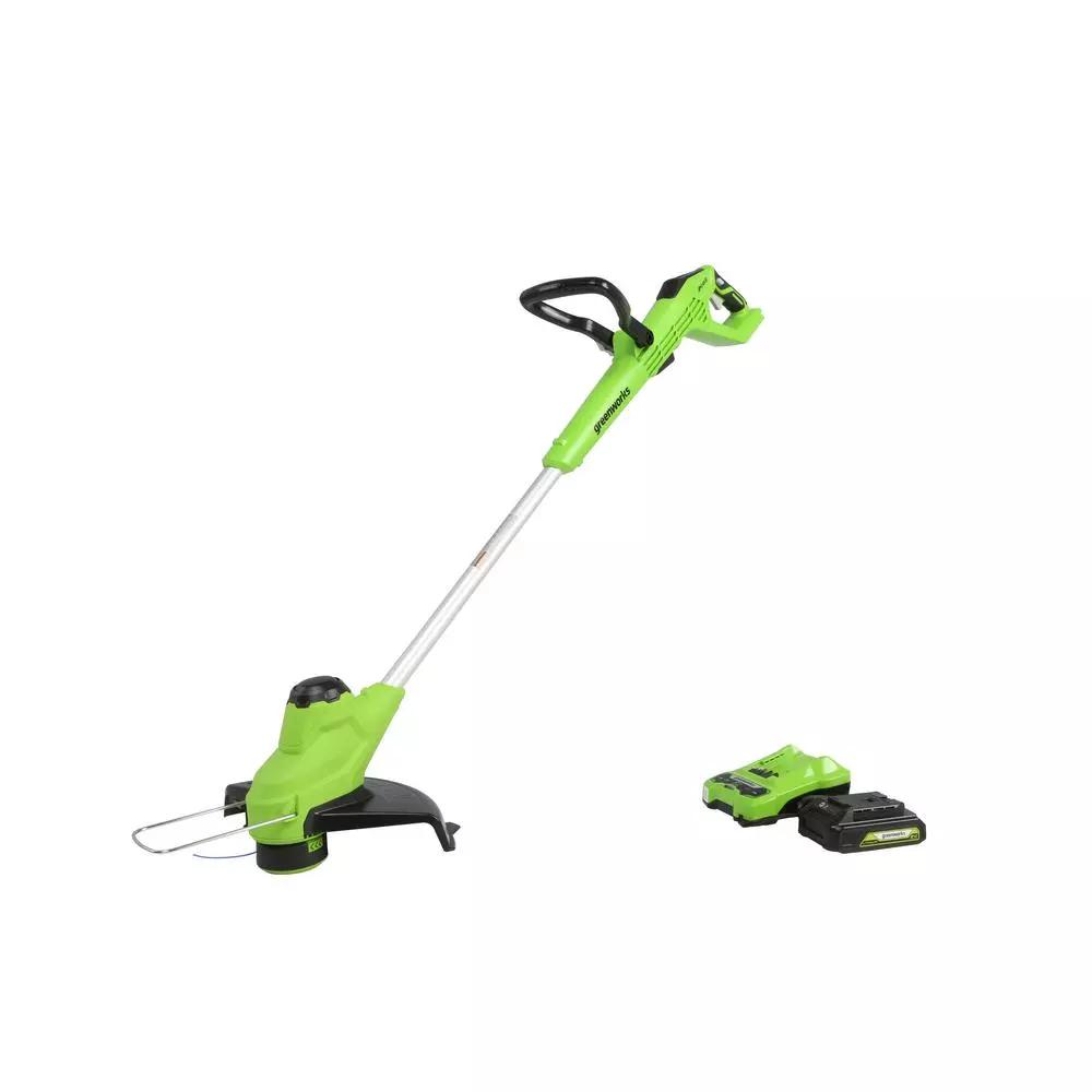 Greenworks 24V Cordless TORQDRIVE String Trimmer with 2.0 Ah Battery and Charger, 11 in. Cutting Path