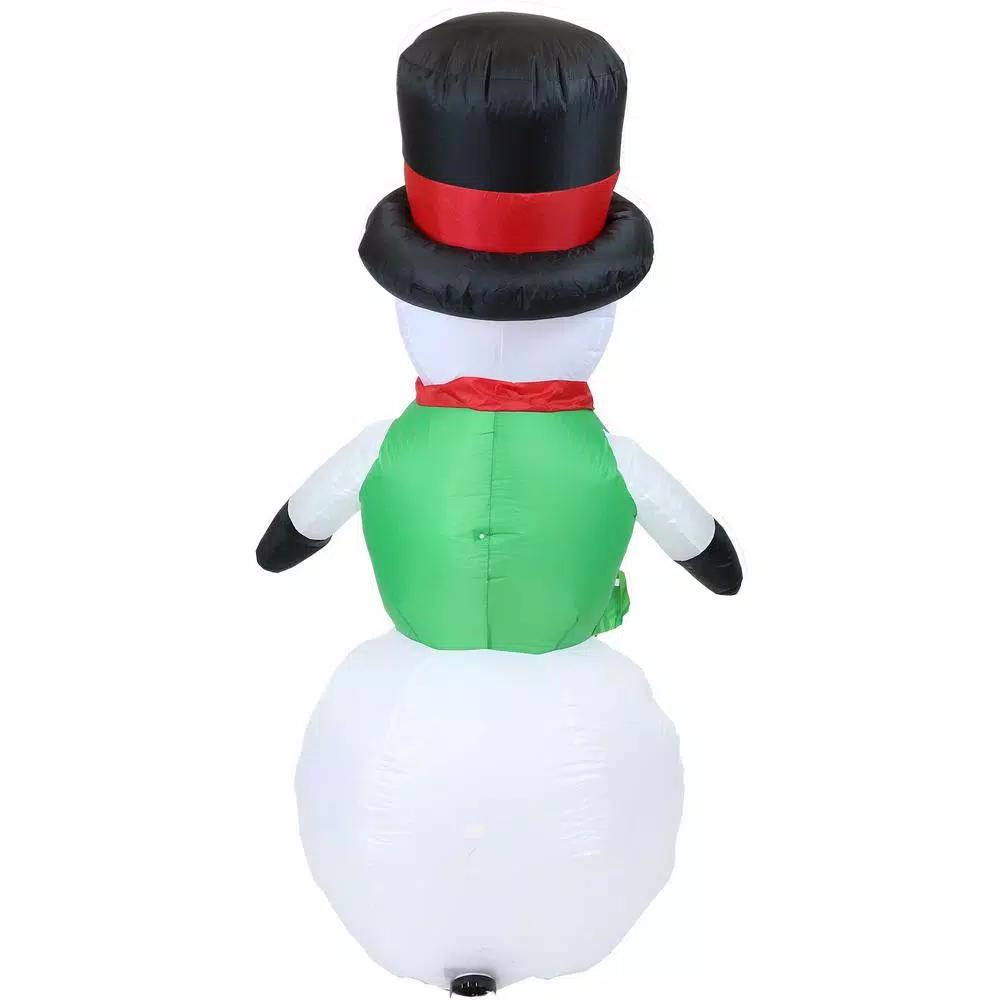 Sunnydaze Decor 6.8 ft. Holly Jolly Snowman Inflatable Outdoor Christmas Decoration with LED Lights