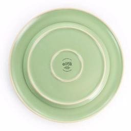 GIBSON elite Gibson Serenade 16-Piece Green Round Stoneware Dinnerware Set thumbnail 5