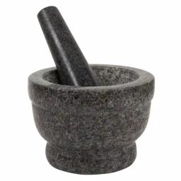 TACO TUESDAY Granite Stone Mortar and Pestle Set, 5.5 in. - Dark Gray thumbnail 1