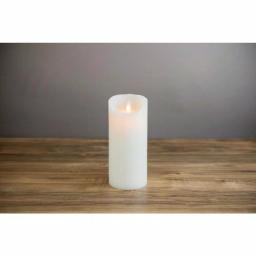 Unbranded Ivory Flameless Moving Pillar Flame 7 in. Real Wax LED Candle thumbnail 1