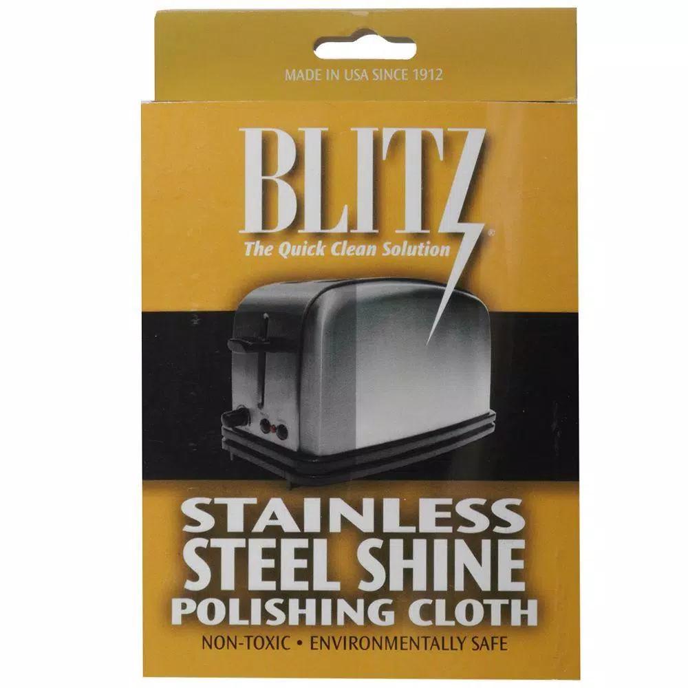Blitz Stainless Steel Shine Polishing Cloths - Non-Toxic Reusable Wipes