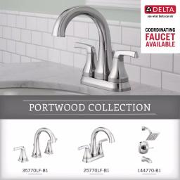 Delta Portwood 4-Piece Polished Chrome Bath Accessory Set with 24 in. Towel Bar thumbnail 4