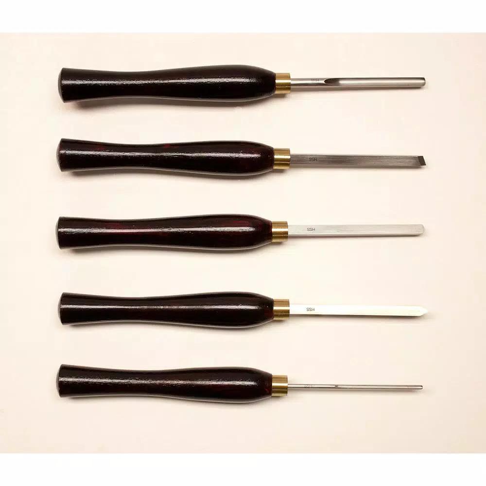 NOVA 9033 5-Piece Mini Turning Chisel Set with M2 Steel Blades