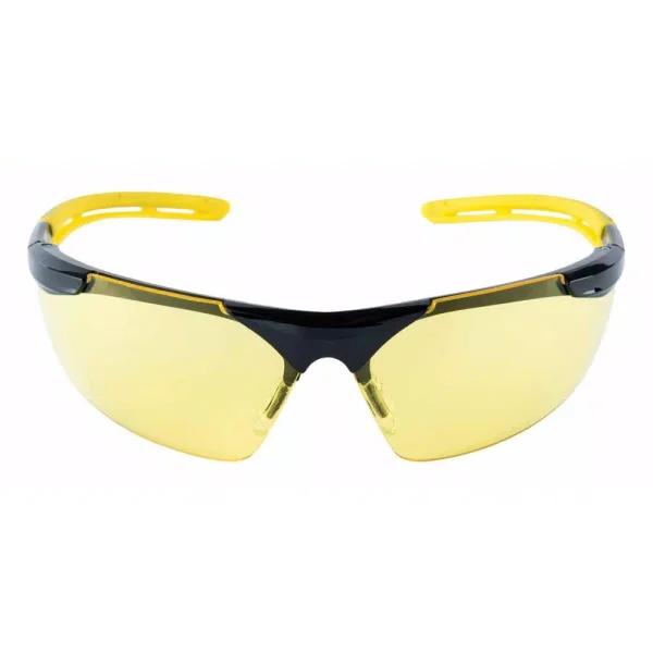 3M Safety Eyewear Amber Lenses, Black/Yellow Frame, Anti-Fog & Scratch Resistant (6 Pack)