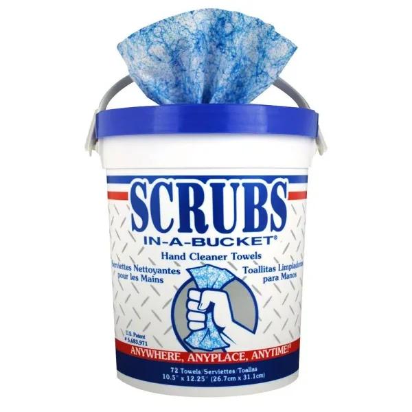 SCRUBS Industrial Strength Hand Cleaner Towels, Citrus Scent, 72-Count Canister