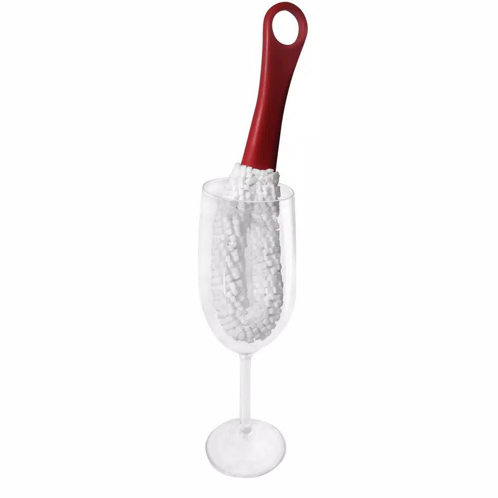 Epicureanist Stemware Cleaning Brush with Non-Abrasive Foam Bristles