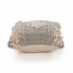 LR Resources Cottage Natural and Black Geometric 20 in. x 20 in. Cotton Throw Pillow thumbnail 4