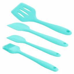 MegaChef 12-Piece Light Teal Silicone Kitchen Utensil Set thumbnail 3
