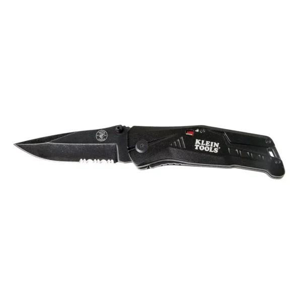 Klein Tools Klein Spring-Assisted Opening Folding Pocket Knife with 440C Stainless Steel Drop Point Blade