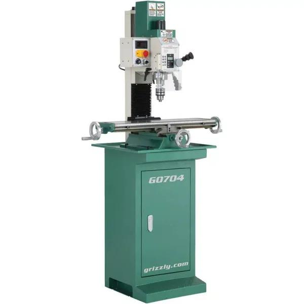 Grizzly Industrial 1 HP Mill/Drill Machine with Stand, R-8 Spindle, Digital Readout & 12-Speed Variable Control