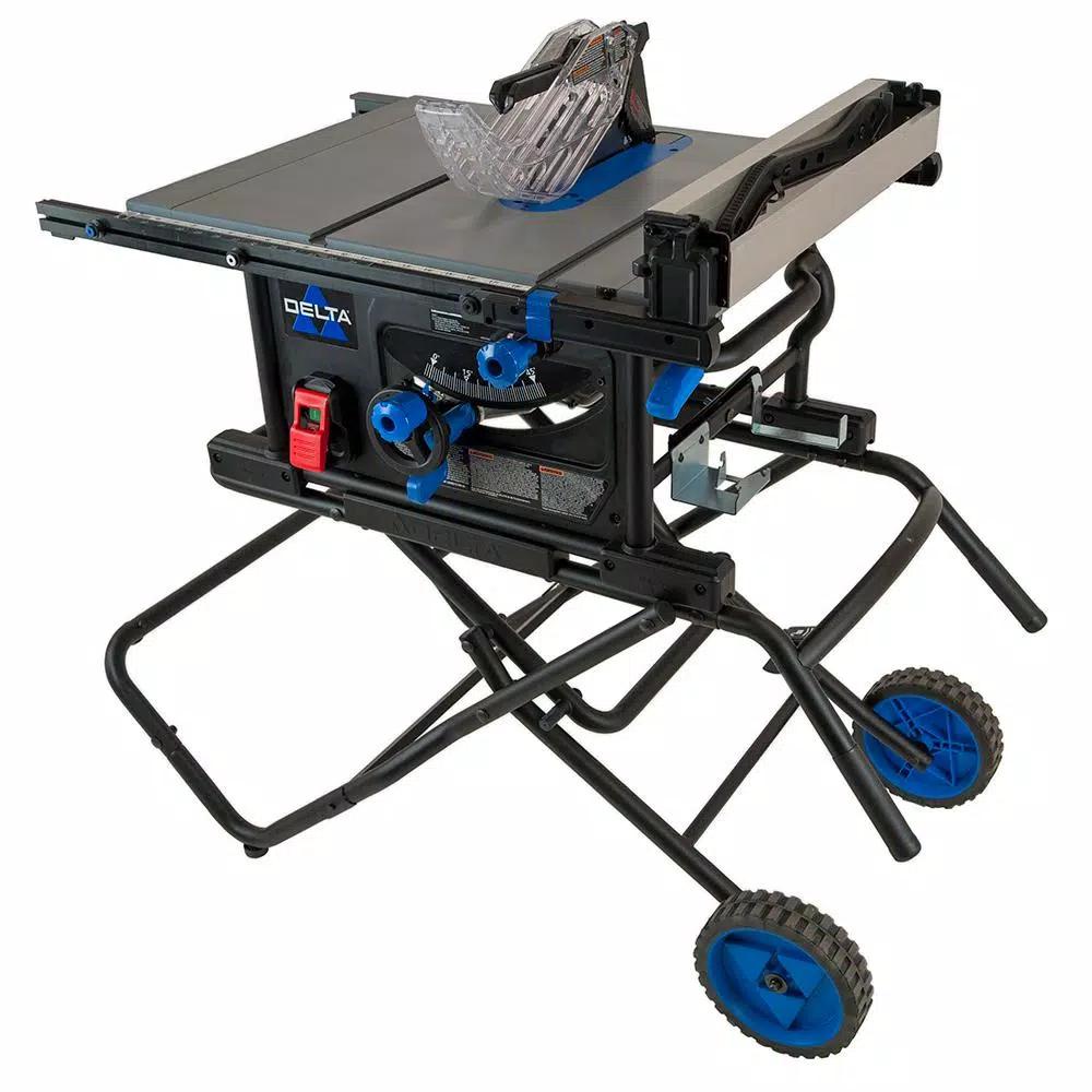 Delta 36-6023 10 in. Portable Contractor Table Saw with Rolling Stand