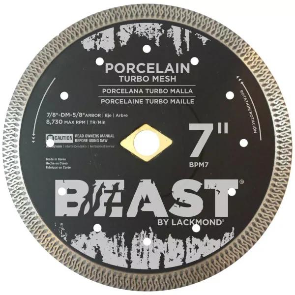 Beast Pro Turbo Mesh 7 in. Porcelain Diamond Blade for Wet/Dry Tile Cutting
