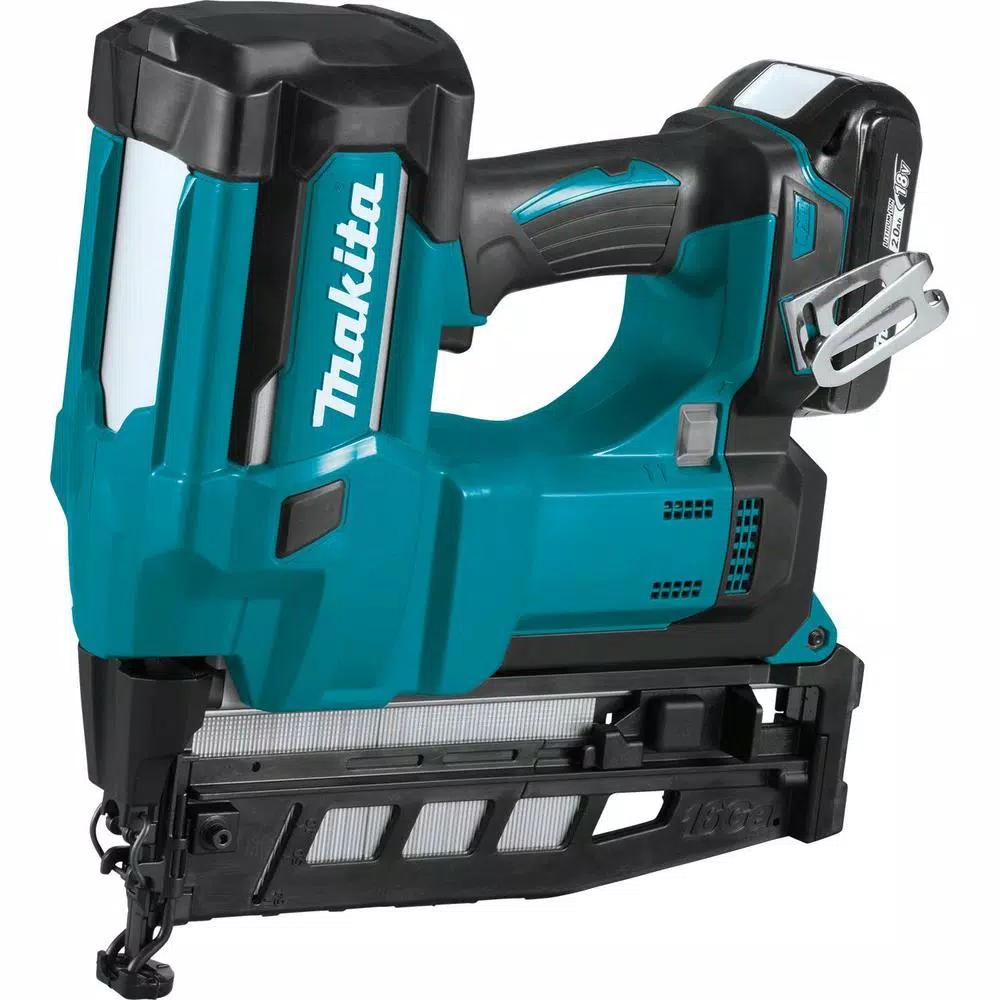 Makita 18V LXT Cordless 16-Gauge Straight Finish Nailer Kit (2.5 in.) with (2) 2.0 Ah Batteries & Charger