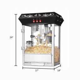 Great Northern Popcorn 850-Watt 8 oz. Black Popcorn Popper Machine thumbnail 2