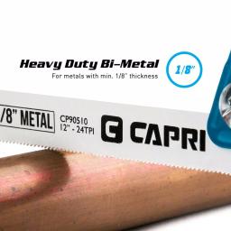 Capri Tools 12 in. Mini Hacksaw with Ergonomic Soft Handle and Bi-Metal Blade thumbnail 4