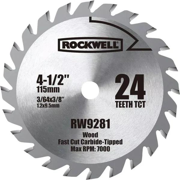 Rockwell 4-1/2 in. TCT Carbide Compact Circular Saw Blade, 24 Teeth