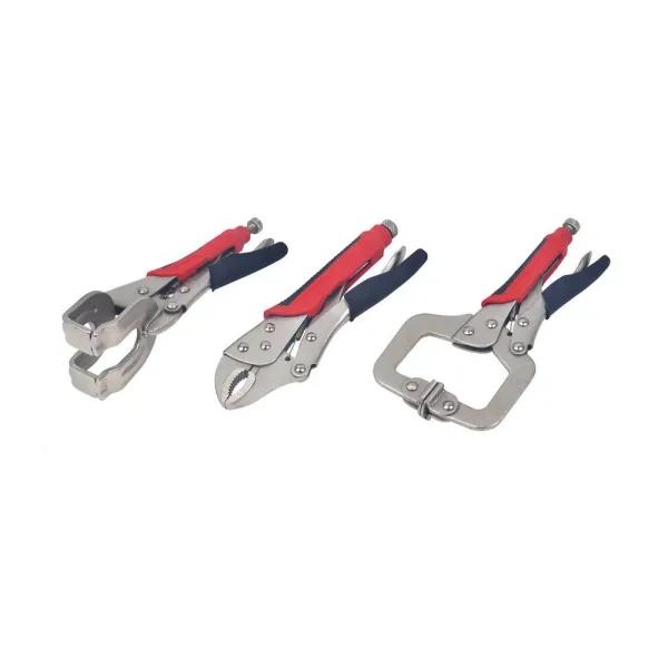 KING's 3-Piece Welding Tool Set, Drop Forged Steel Locking Pliers and Welding Clamps