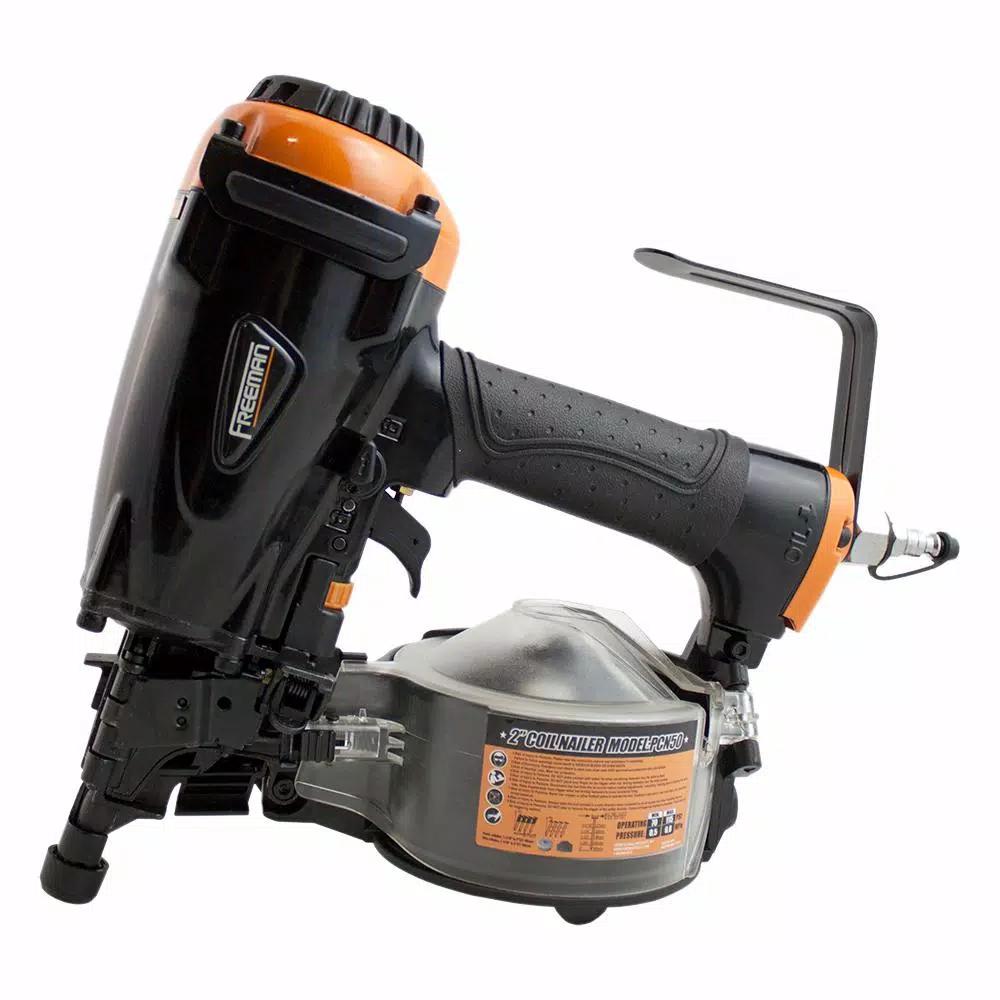 Freeman PCN50 Pneumatic 15-Degree 2 in. Coil Siding Nailer