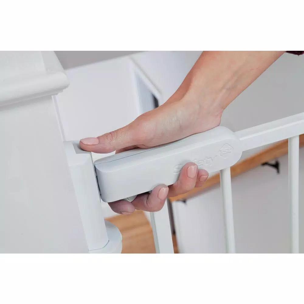 Safety 1st Ready to Install 28 in. Hardware Mounted Child Safety Gate, White