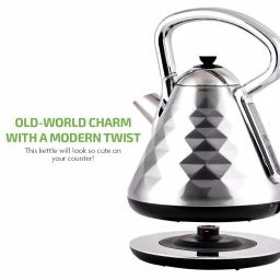 Ovente Cleo Collection 1.7L Electric Kettle, 1500W Stainless Steel Tea Kettle with Auto Shut-Off thumbnail 4
