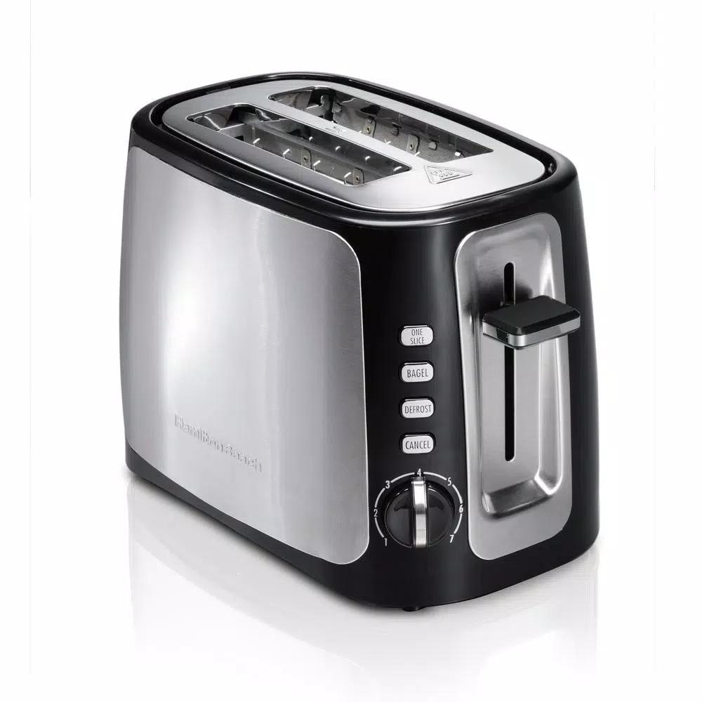 Hamilton Beach Sure-Toast 2-Slice Stainless Steel Wide Slot Toaster, 800W