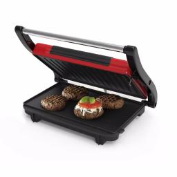 Chef Buddy 760W Red Non-Stick Panini Press and Countertop Grill thumbnail 6