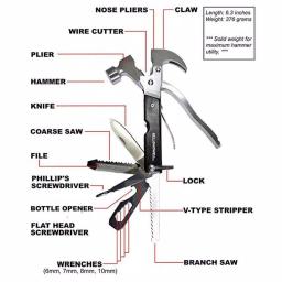 Bell + Howell Bell+Howell Tac Tool 18-in-1 Stainless Steel Multi-Tool thumbnail 4